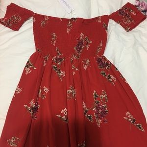 Off the shoulder mini dress